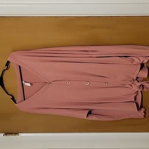 Zenana Premium Big Button Tied Up Sweater